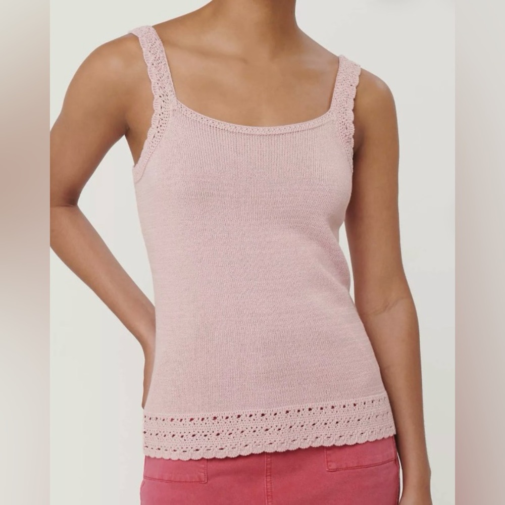 NWT LOFT Crochet Tank in Pink